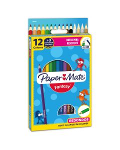 Lápices de Colores Paper Mate Fantasy Redondos C/12+3