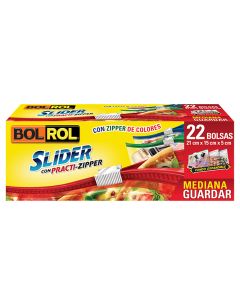 Bolsa Mediana Bol-Rol Slider C/22 21 X 15 X 5 Cm 7502211161684