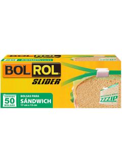 Bolsa Sandwich Chica Bol-Rol Slider C/50 17 X 15 Cm 7502211161356