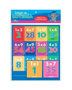 Loteria Didactica Bob 011 Tablas De Multiplicar