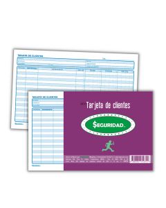 Tarjeta Control Clientes Seguridad 1072 5 X 8\" C/100