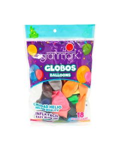 Globo Redondo Latex Granmark No.12 Surtido Bolsa C/18