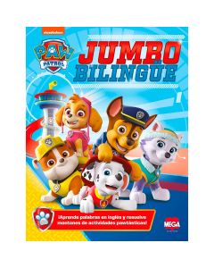 Cuaderno Iluminar Larousse 5521 Jumbo Bilingue Paw Patrol