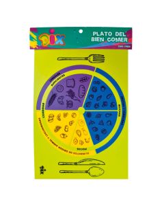 Rompecabezas Foamy Dix 4555 29 X 21 Cm Plato Del Buen Comer