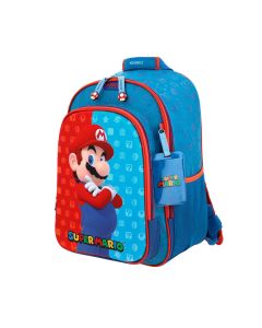 Mochila Chenson Mb66078-9 Mario Bros Azul Grande