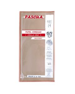 Papel Coreano Mistery Pk00Mle Arena Orilla Oro 58 X 29 Cm. Paq.10P.