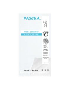 Papel Coreano Doble Cara Pkdcprl/Ba Perla Blanco 58 X 29 Cm. Paq.10P.