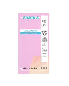 PAPEL COREANO DOBLE CARA PKDCHD/KD ROSA CARNE 58 X 58 CM. PAQ.10P.